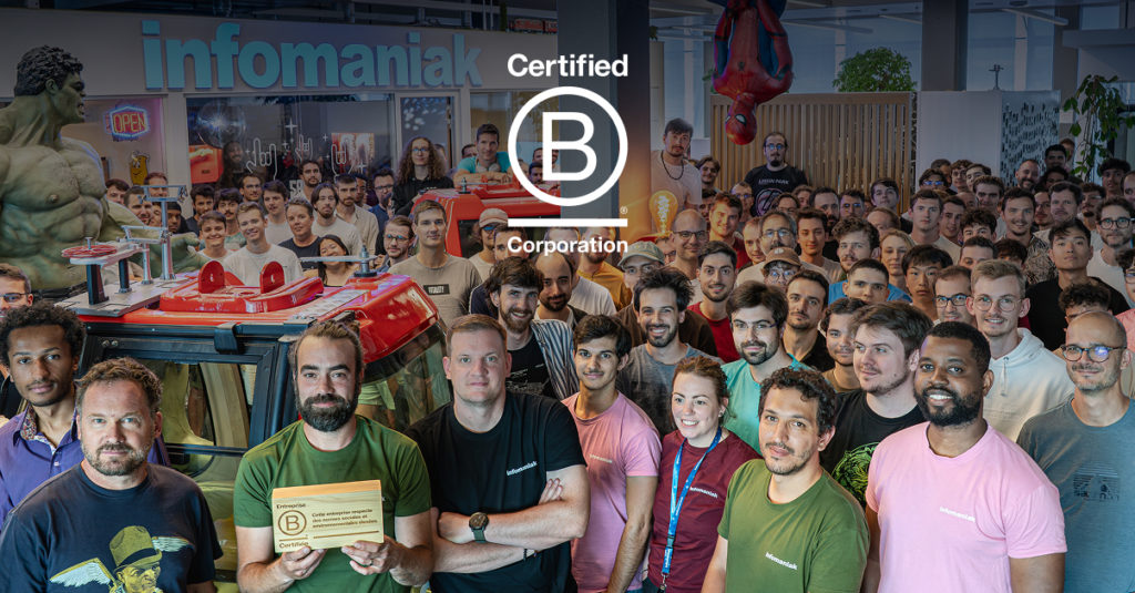 Infomaniak devient une entreprise certifiée B Corp™