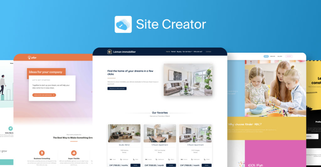 10 ejemplos de sitios web creados con Infomaniak Site Creator en 2024