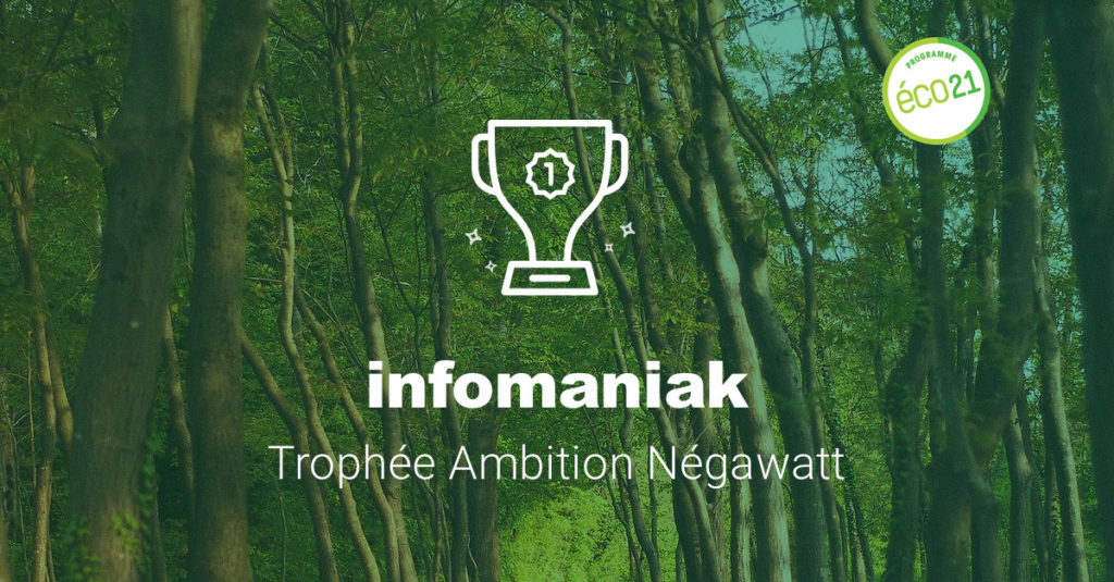 Infomaniak reçoit le Trophée Ambition Négawatt