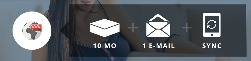 En Infomaniak, 1 nombre de dominio = 1 email ilimitado + 1 espacio Web gratuitos