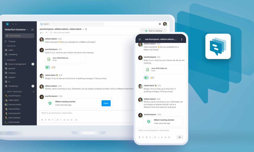 kChat : la messagerie instantanée sécurisée avec une IA souveraine